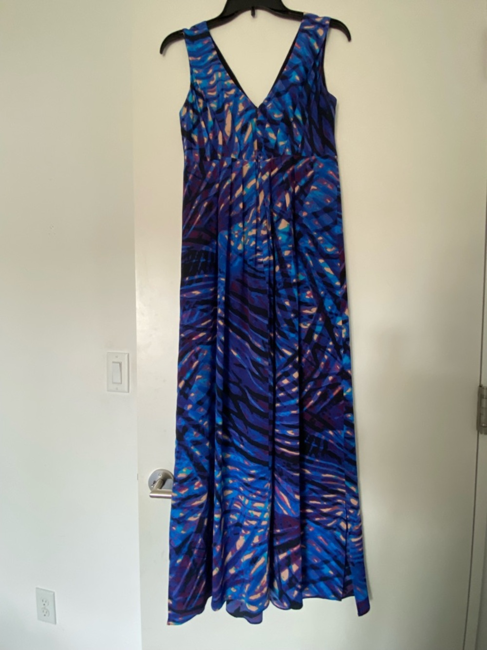 Presley Skye Blue & Purple V-Neck Maxi Dress